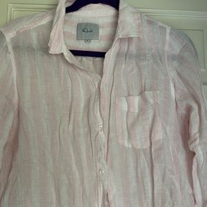 Rails striped linen shirt